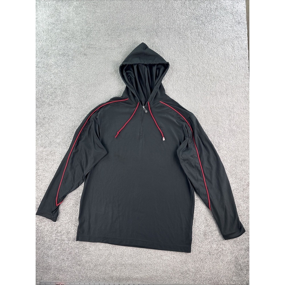 Air Jordan Hoodie Mens XXL Black Red 1/4 Zip Track Jumpman Training Pullover